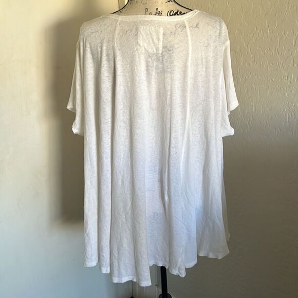 We The Free White Sheer Print Top - Picture 3 of 9